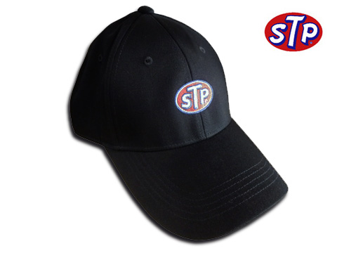 STP（エスティーピー）刺繍ロゴキャップ,帽子,ブラック